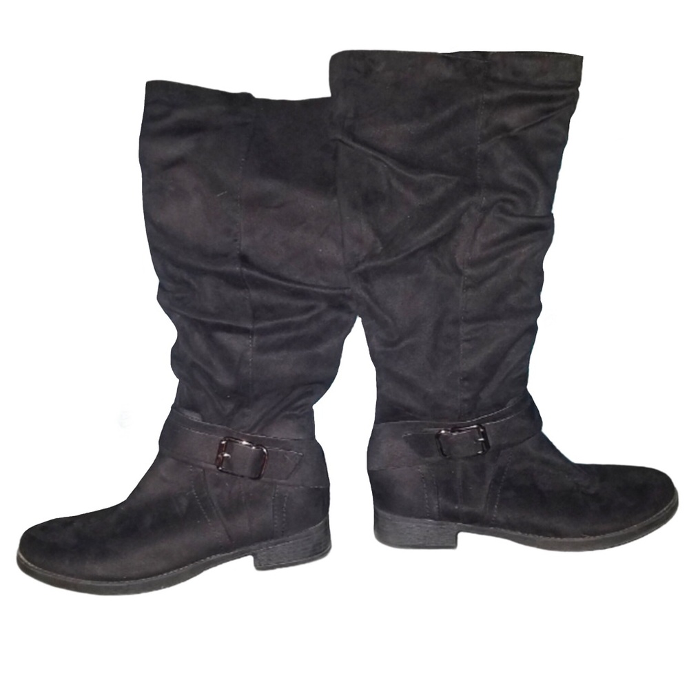 Size 9.5 UNR8ED Black Faux Suede Boots